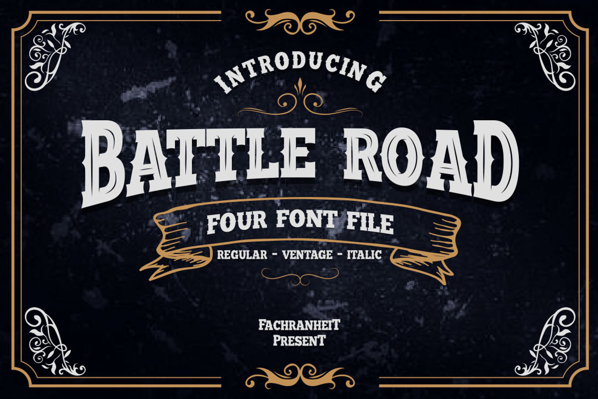 Battle Road, a Blackletter Font by Fachranheit Studio (Photo 1 of 13)