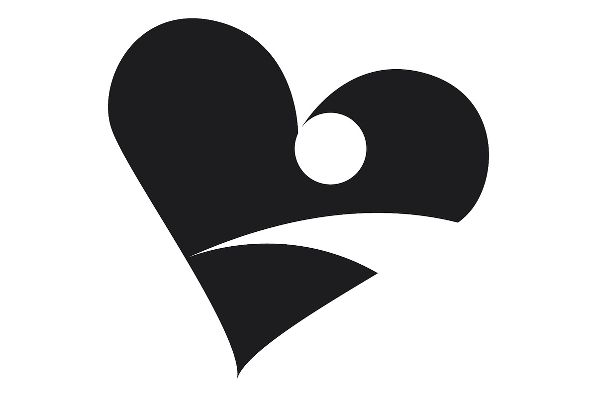 Modern heart logo with human figure, a Person Illustration by LogosDen (Photo 2 of 3)
