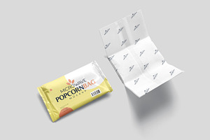 Microwave Popcorn Bag Mockups