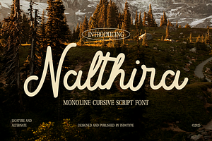 Nalthira - Monoline Cursive Script, a Font by Indotype Foundry