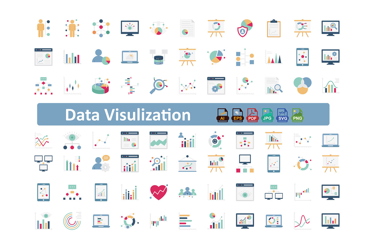 Data Visualization Vector Icons, an Icon by Vector Portal
