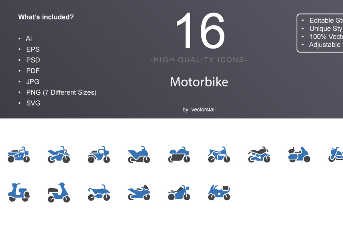 Motorbike, an Icon by Vector Stall