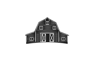 Vintage Barn House Logo Design