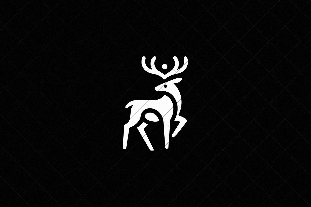Minimalist Deer Emblem Reindeer, an Animal Illustration by Vectorium Studio (Photo 4 of 4)