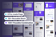 Saas Landing Page Kit Dekstop, a Landing Page Template by Design Beaker (Thumbnail 2 of 4)