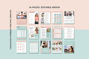 Fitness Course Creator Bundle/ Canva