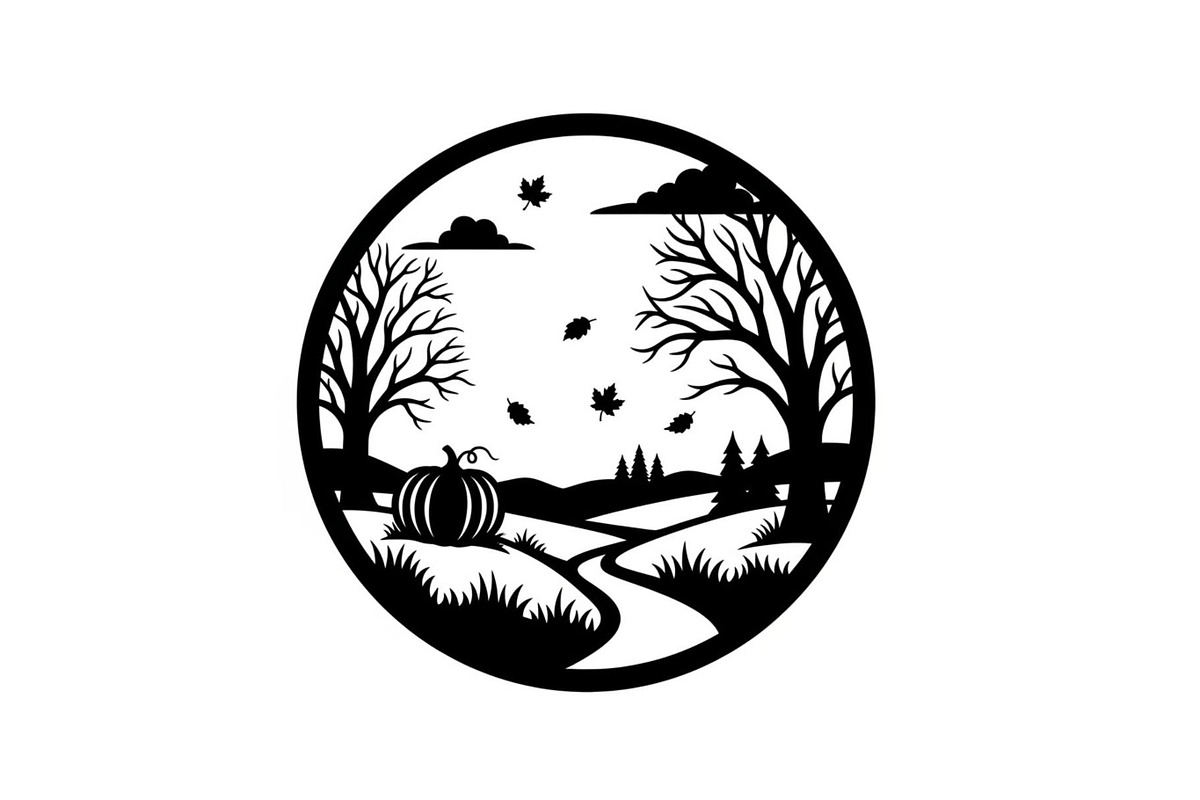 Autumn Fall Leaves Landscape, a Graphic by Artivon (Photo 3 of 13)