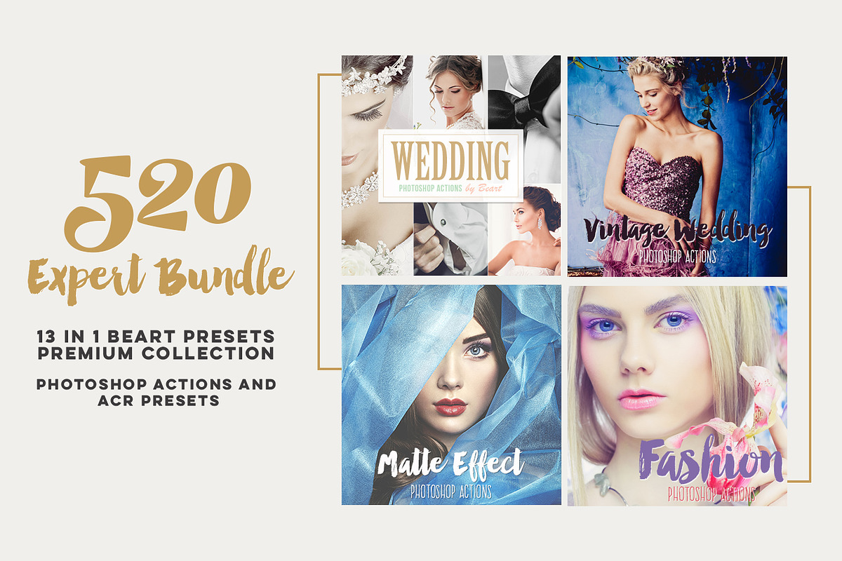 Premium Photoshop Actions Bundle, an Action Add-On by BeArt-Presets (Photo 2 of 16)