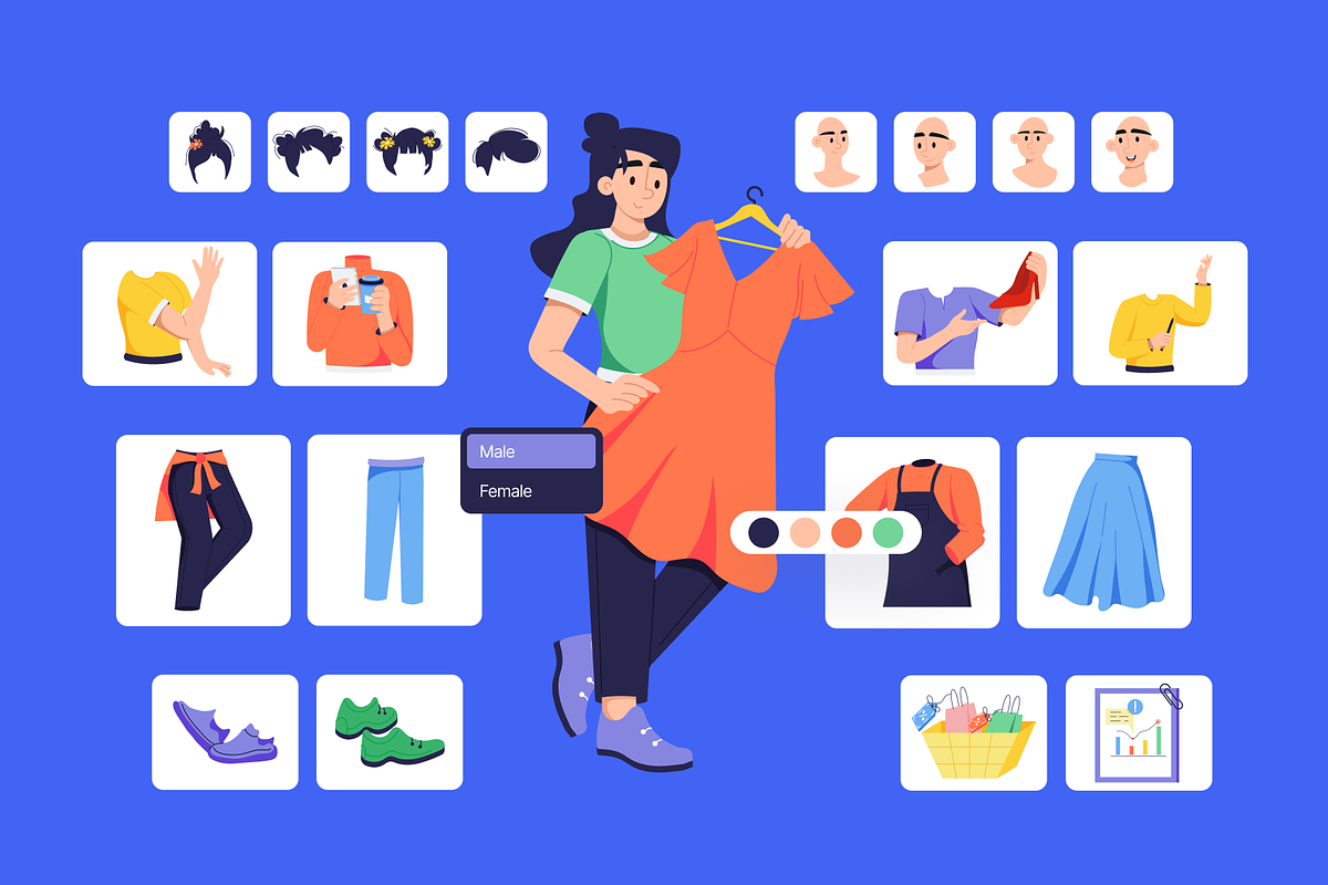 Animated Sale and Marketing, a Person Illustration by Prosymbols (Photo 4 of 11)
