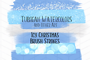 8 Brush Strokes for an Icy Christmas, a Texture Graphic by Tubigan Art (Thumbnail 1 of 4)
