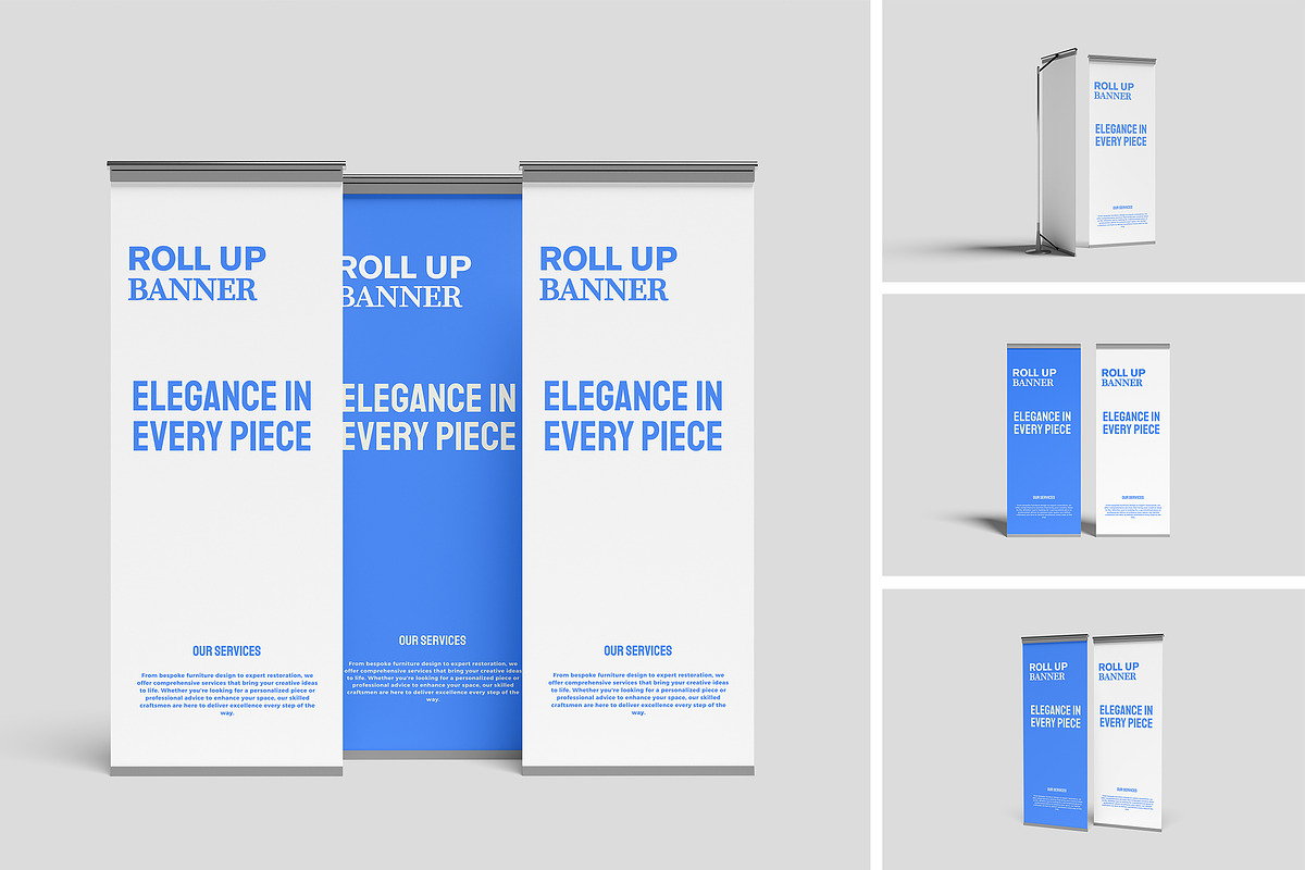 Roll Up Banner Mockup, an Advertising Mockup by Afif_studio (Photo 1 of 5)