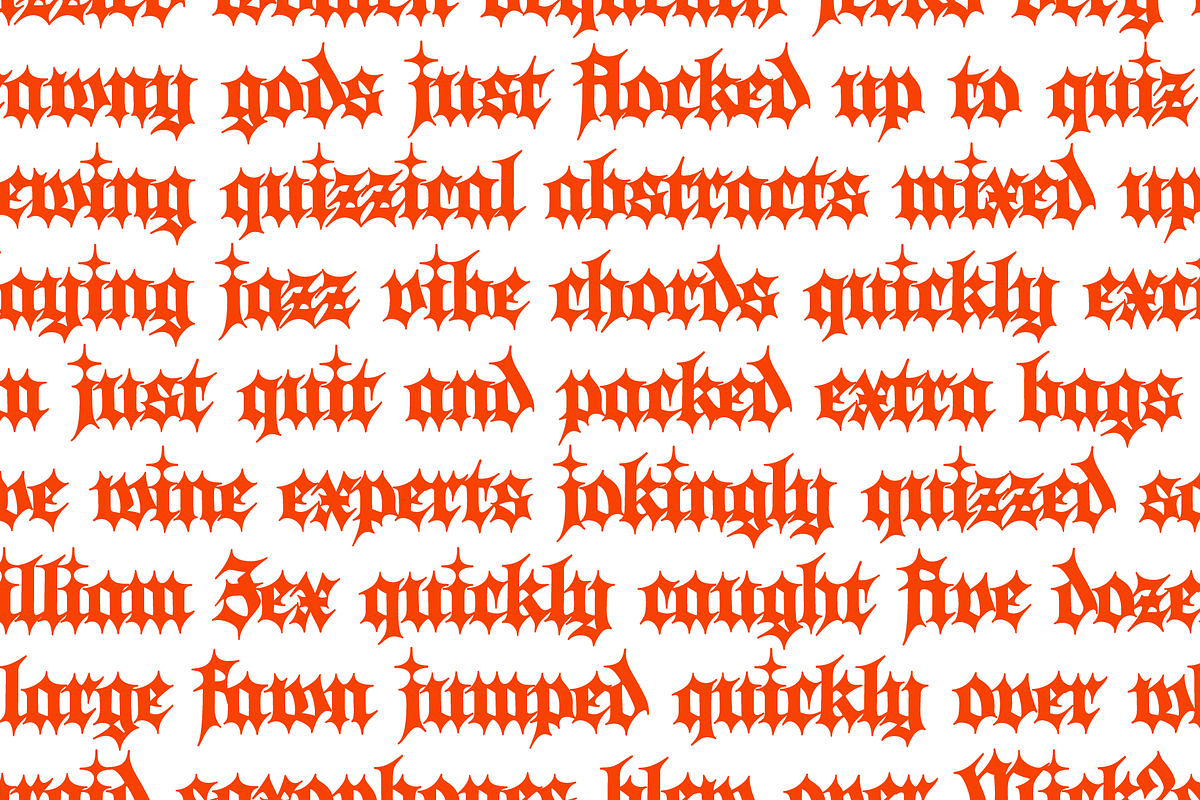 UKOL typeface, a Blackletter Font by TypeMate (Photo 9 of 12)
