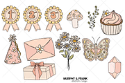 Groovy Retro Daisy Clipart Bundle, a Graphic by Murphy & Frank (Thumbnail 5 of 9)