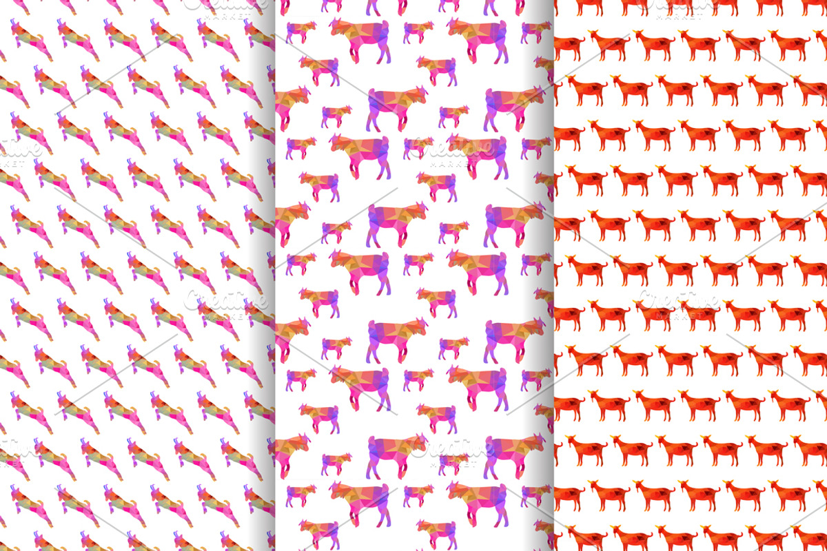 Goat Patterns (New Year 2015 symbol) preview 4