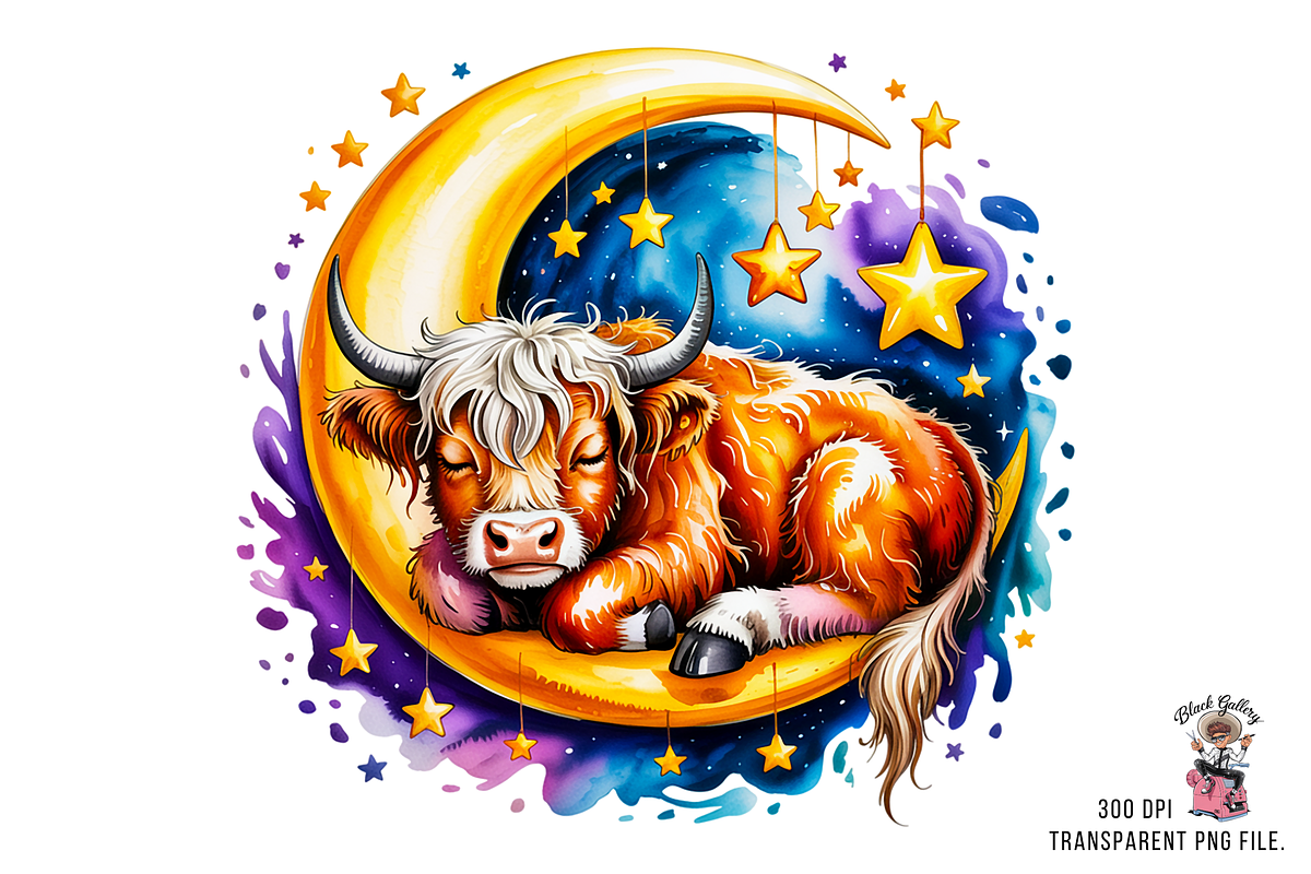 10 Sleeping Baby Cow PNG Clipart, an Illustration by Clipart Bloom (Photo 6 of 11)