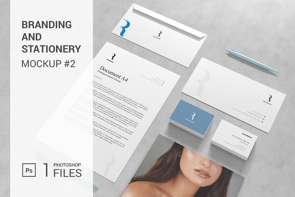 Stationery Branding Mockup #2, a Product Mockup by Seven Lights (Photo 1 of 3)