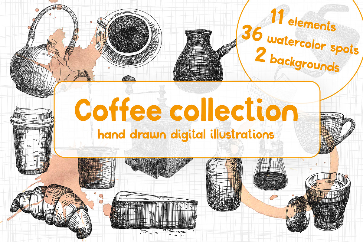 Coffee collection, an Illustration by Lina_Lisichka (Photo 1 of 7)