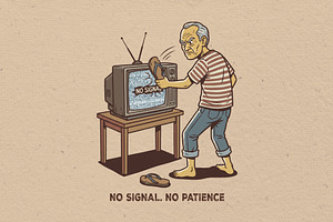 No signal, No patience, a Person Illustration by Vectorlina