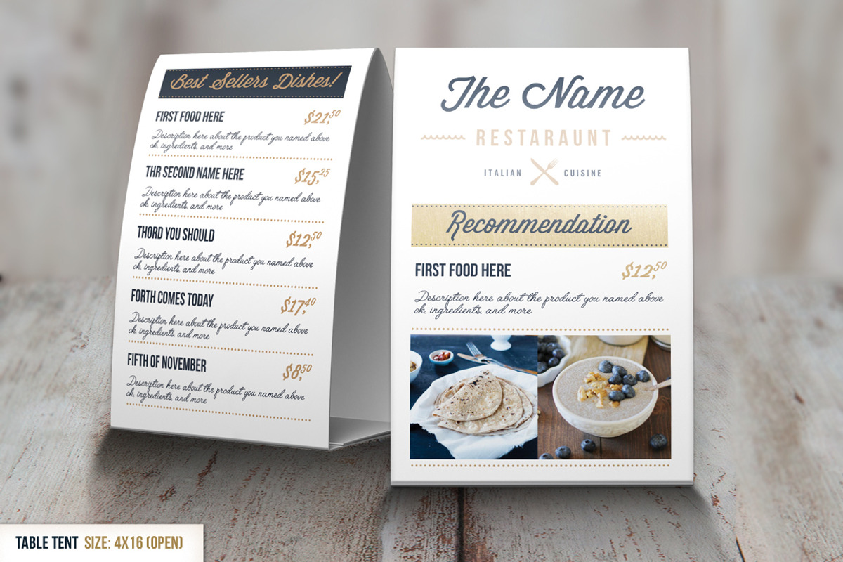 Restaurant Food Menu, a Templates & Theme by ZiziMarket (Photo 4 of 5)