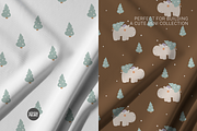 Christmas patterns with hippo, a Pattern Graphic by vatrushkaprint_store (Thumbnail 3 of 3)