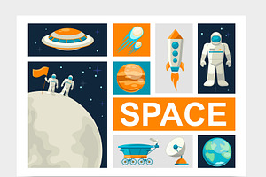 Flat Space Elements Set