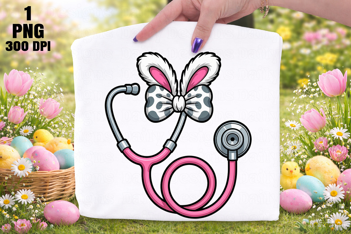 Easter Bunny Nurse Coquette Bow PNG, an Illustration by Daily.Designs (Photo 1 of 5)