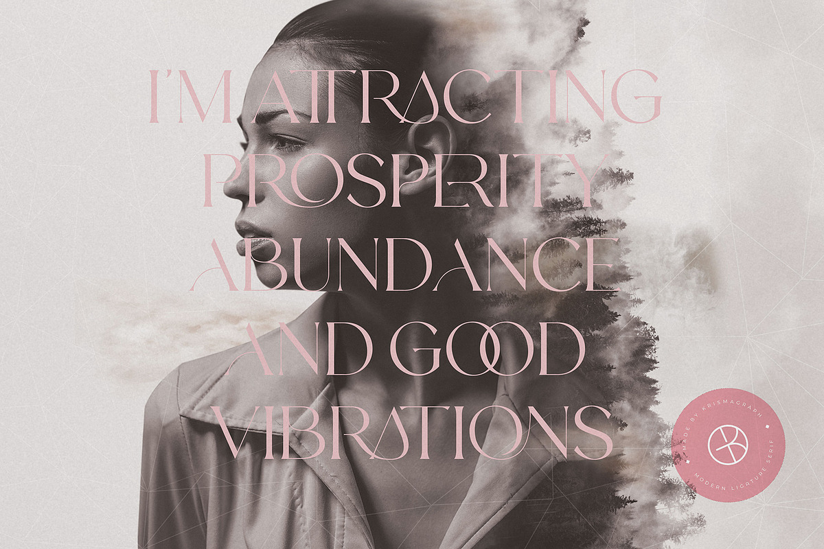 CHLARA | Modern Ligature Serif, a Sans Serif Font by Krismagraph (Photo 3 of 12)