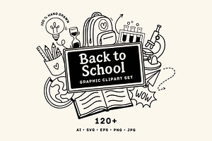 Back to School vector clipart set