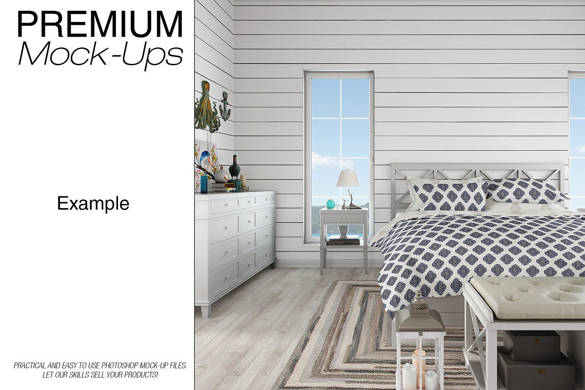 Bedding Mockups Coastal Style, a Product Mockup by mock-ups (Photo 4 of 18)