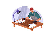 Carpenters work with wood set, a Work Illustration by PaperTrident (Thumbnail 7 of 9)