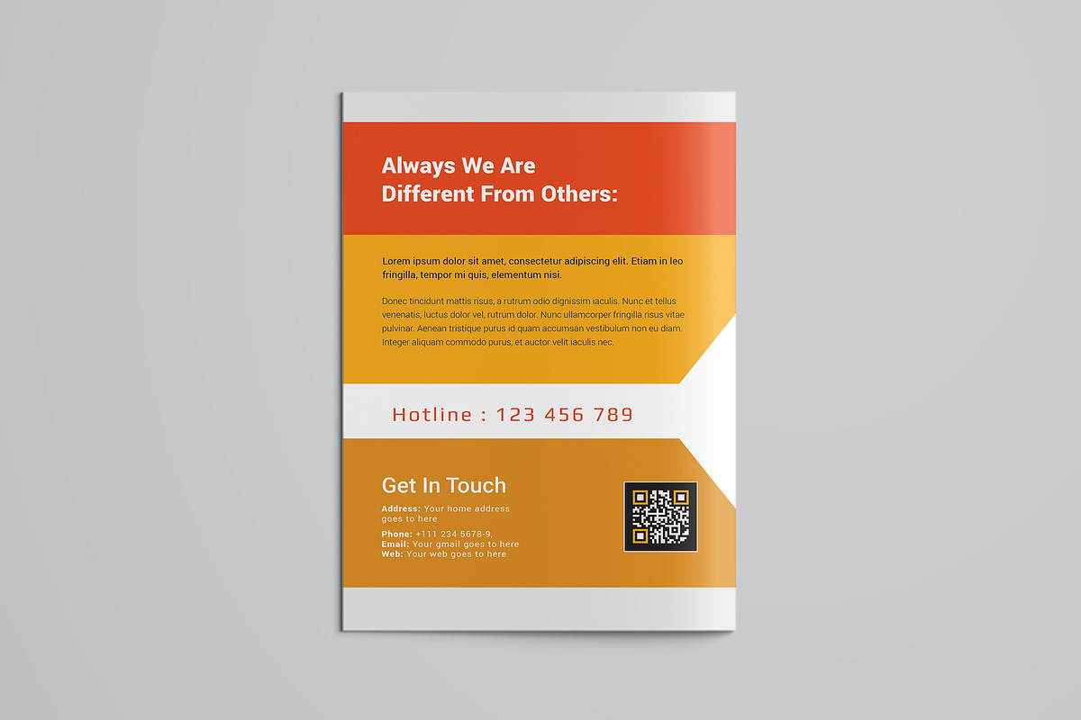 Orange Bifold Brochure, a Brochure Template by ZAAS (Photo 5 of 8)