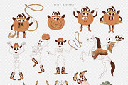 Western Howdy Halloween clipart set, an Object Graphic by @olga.angelloz (Thumbnail 2 of 2)
