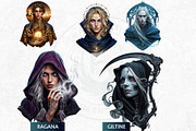 Baltic gods Pantheon clipart Set, a Person Illustration by ThatsDesignArt (Thumbnail 8 of 10)