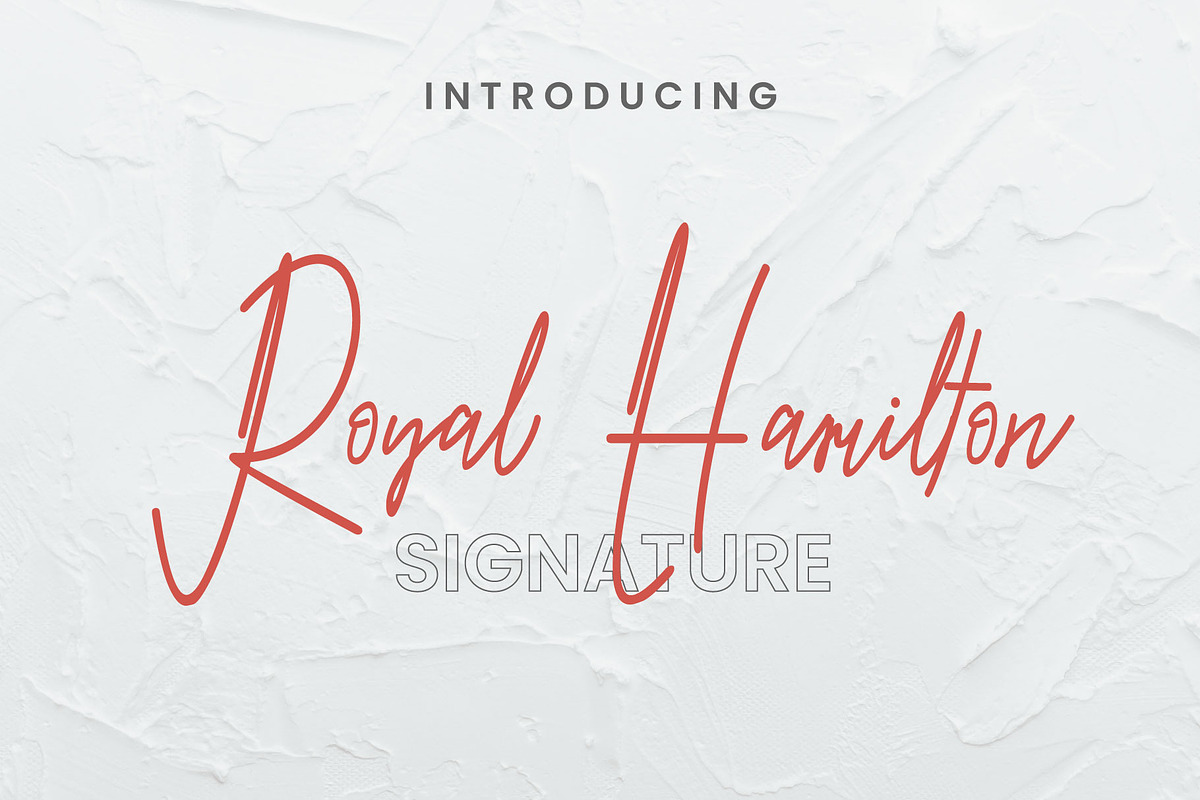 Royal Hamilton Signature, a Handwritten Font by Dhwstd (Photo 1 of 5)