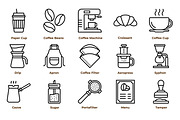 Coffee Shop Icon Set, an Outline Icon by Tekuni (Thumbnail 3 of 9)