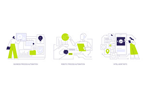 Business process automation abstract, a Technology Illustration by Visual Generation