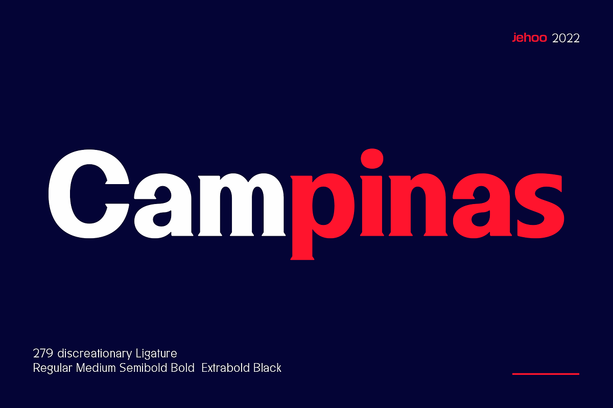 Campinas Typefamily, a Serif Font by Jehoo Creative (Photo 1 of 9)