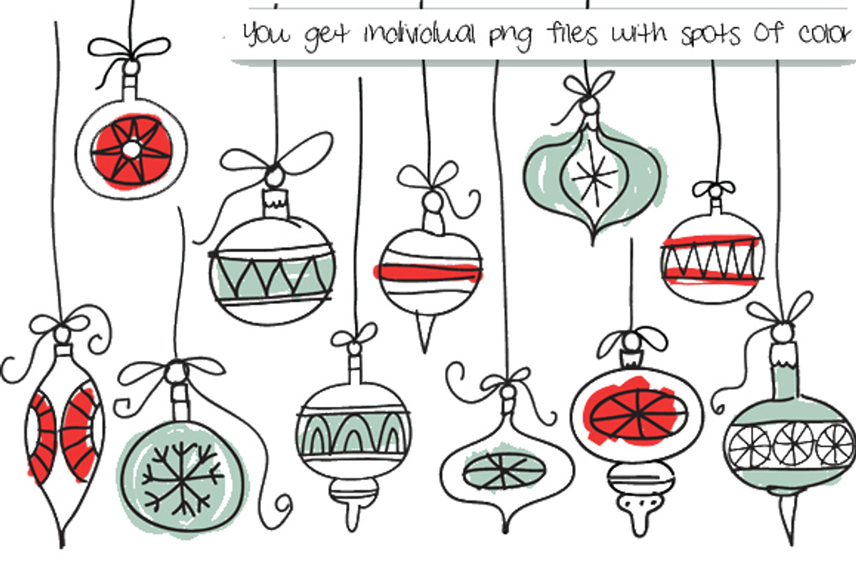 Hand Drawn Bulbs Clipart and Brushes, a Decorative Illustration by Colors on Paper (Photo 4 of 5)