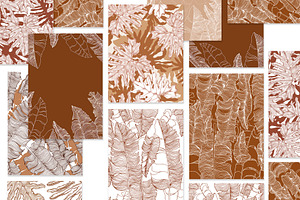Tropical abstract leaves