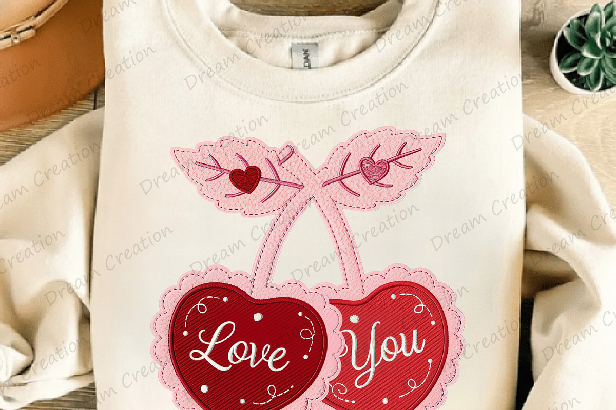 Yarn Crochet Valentines Cherry PNG, an Illustration by Dream Creation (Photo 2 of 5)