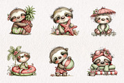 Whimsical Summer Lazy Sloth Clipart, an Illustration by CreationArt (Thumbnail 5 of 7)
