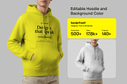 Hoodie Mockup Front View, a Hoody Mockup by Elite Mockups (Thumbnail 1 of 2)