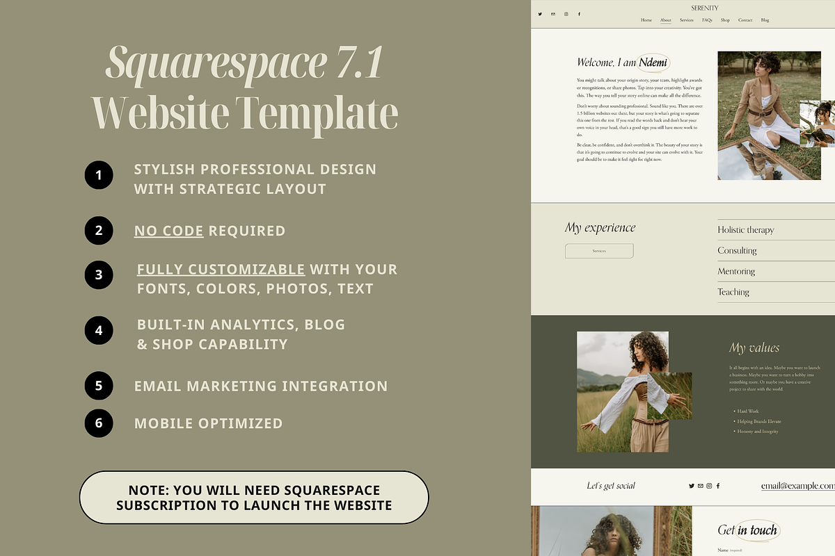 Therapist Squarespace Template, a Squarespace Template by Eden Origin Studio (Photo 7 of 11)