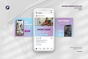 Modern gradient podcast instagram, a Social Media Template by peterdraw (Thumbnail 1 of 6)