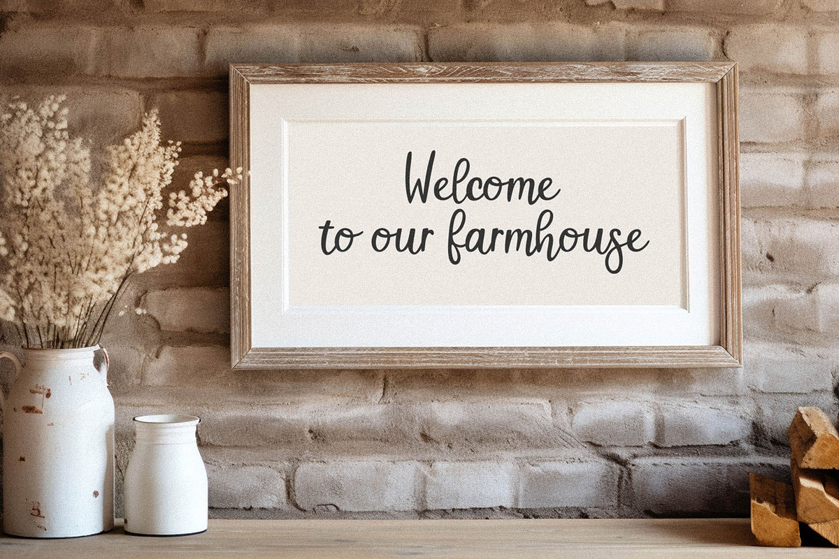 Summer Cottage Farmhouse Font, a Script Font by BarcelonaShop (Photo 4 of 22)