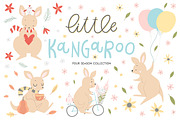 Little kangaroo children collection, an Animal Illustration by Artnis (Thumbnail 1 of 12)