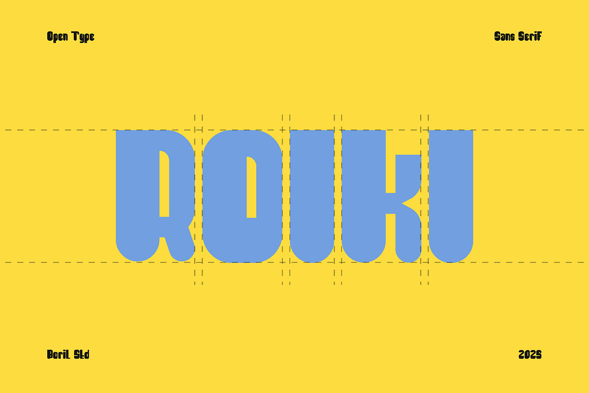 ROIKI - Sans Serif Display Font, a Sans Serif Font by Boril Std (Photo 4 of 17)