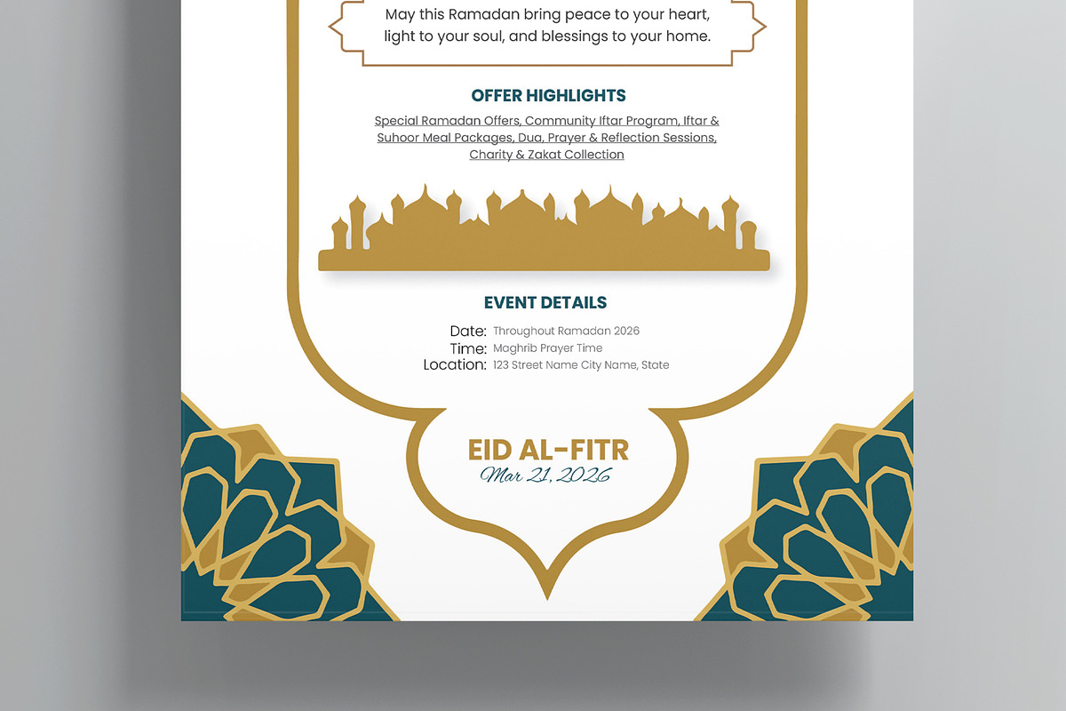 Modern Ramadan Flyer Design, a Flyer Template by MightyDesign (Photo 3 of 8)