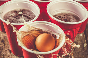 College party sport  beer pong stock photo containing beer and pong