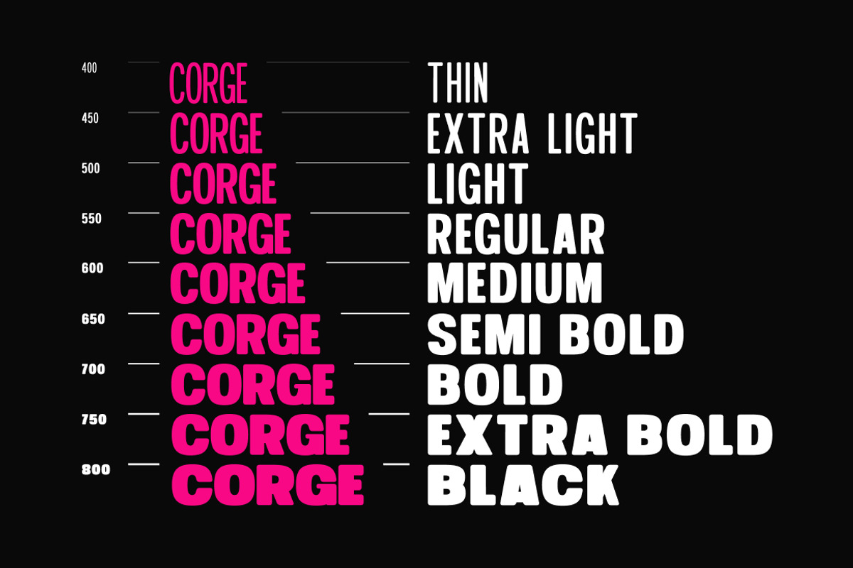 Corge Display Sans Serif Font, a Sans Serif Font by Rasio Studio (Photo 3 of 12)